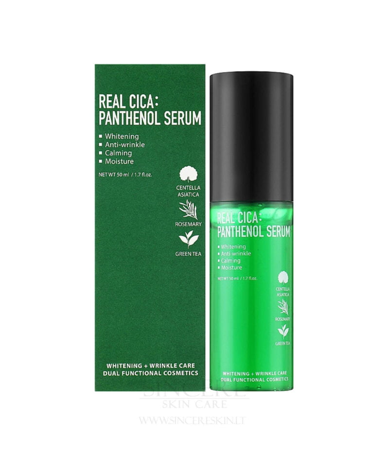 Fortheskin Real Cica Panthenol Serum – raminantis veido serumas kaina korejietiska kosmetika
