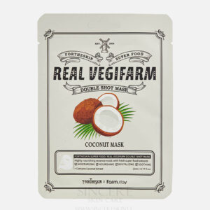 Fortheskin Super Food Real Vegifarm Double Shot Mask Coconut – lakštinė veido kaukė su kokosu kaina