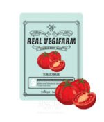 Fortheskin Super Food Real Vegifarm Double Shot Mask Tomato – lakštinė veido kaukė su tomato ekstraktu kaina korejietiska kosmetika