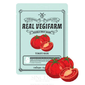 Fortheskin Super Food Real Vegifarm Double Shot Mask Tomato – lakštinė veido kaukė su tomato ekstraktu kaina