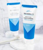 Jigott Vita Solution 12 Moisture Foam Cleansing – veido prausiklis su hialurono rūgštimi kaina korejietiska kosmetika