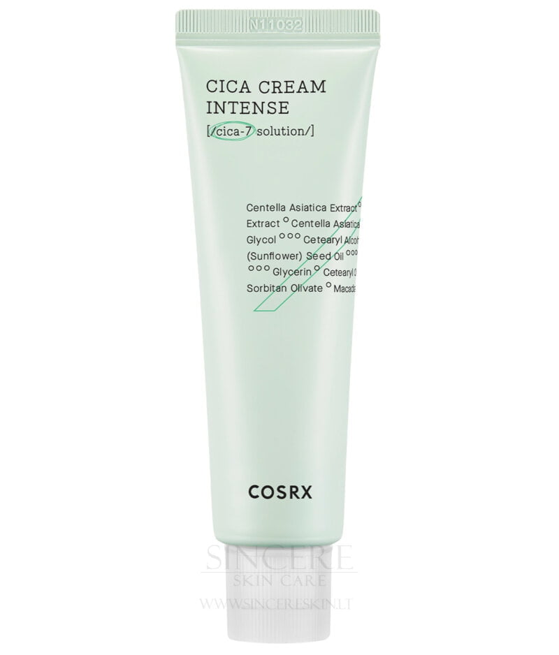 Cosrx Pure Fit Cica Cream Intense – raminantis ir drėkinantis kremas su azijinės centelės kompleksu kaina