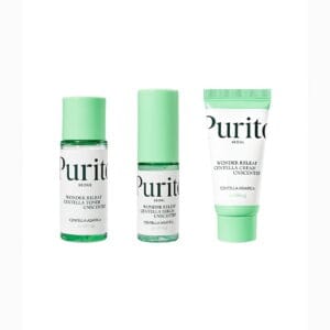 pirkti Purito Seoul Wonder Releaf Centella Mini Kit Unscented – bekvapių raminančių priemonių rinkinys su centele kaina