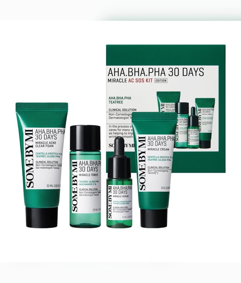 pirkti Some By Mi AHA, BHA, PHA 30 Days Miracle AC SOS Kit – veido priežiūros rinkinys problemiškai odai kaina