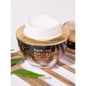 pirkti Farmstay Gold Snail Premium Cream – atkuriantis veido kremas su auksu ir sraigių mucinu kaina