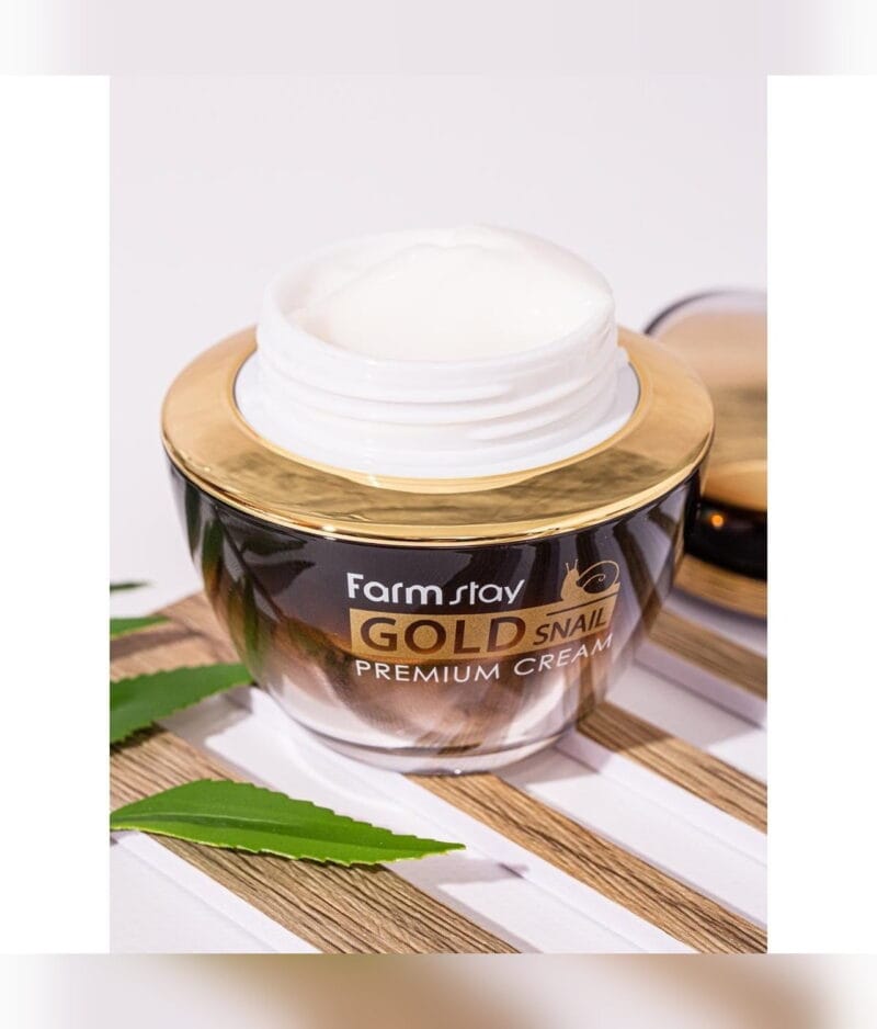 pirkti Farmstay Gold Snail Premium Cream – atkuriantis veido kremas su auksu ir sraigių mucinu kaina