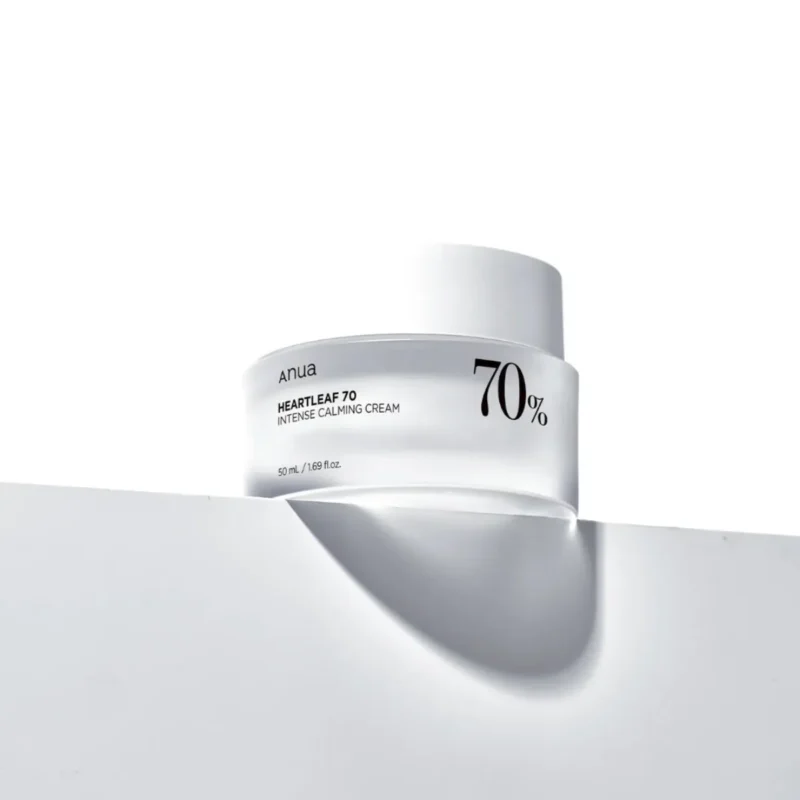 ANUA Heartleaf 70 Intense Calming Cream – raminantis veido kremas su širdžialapės stimburės ekstraktu - Image 2