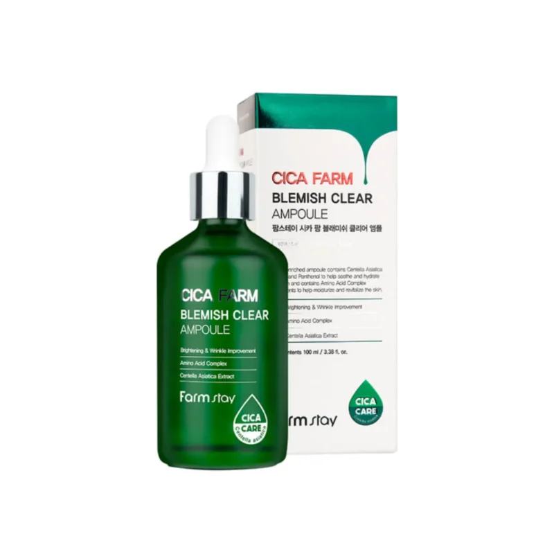 FARMSTAY Cica Farm Blemish Clear Ampoule – raminantis serumas sudirgusiai odai - Image 3