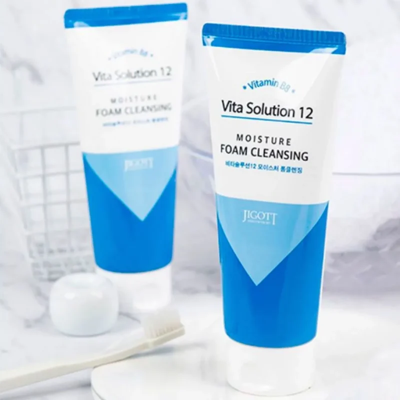 JIGOTT Vita Solution 12 Moisture Foam Cleansing – veido prausiklis su hialurono rūgštimi - Image 3