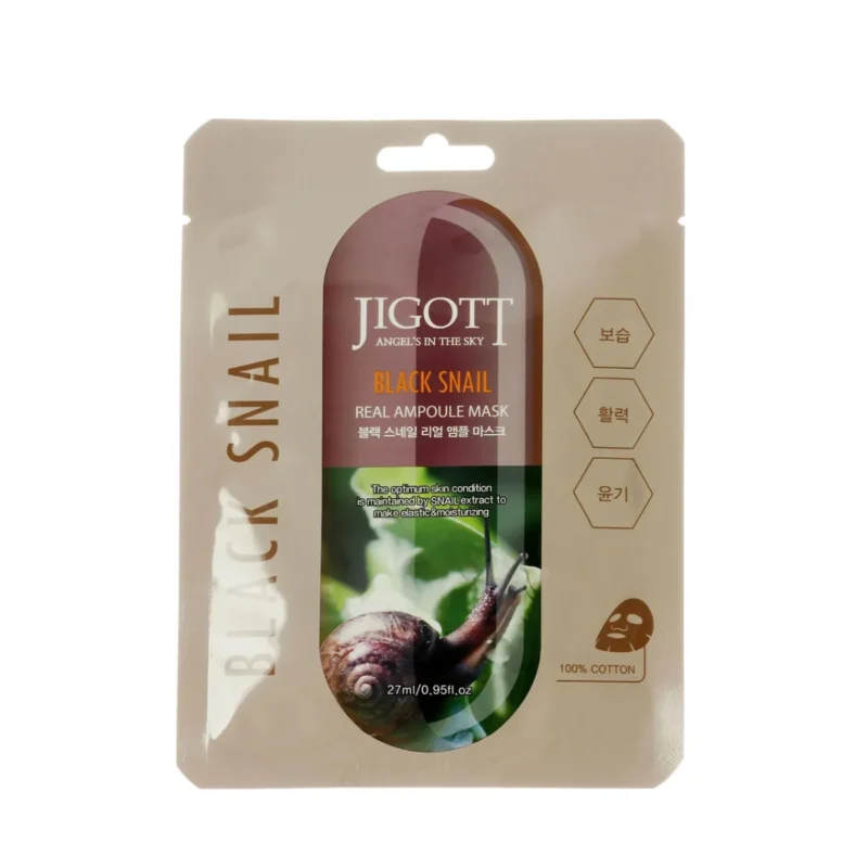 Jigott Black Snail Real Ampoule Mask kaina