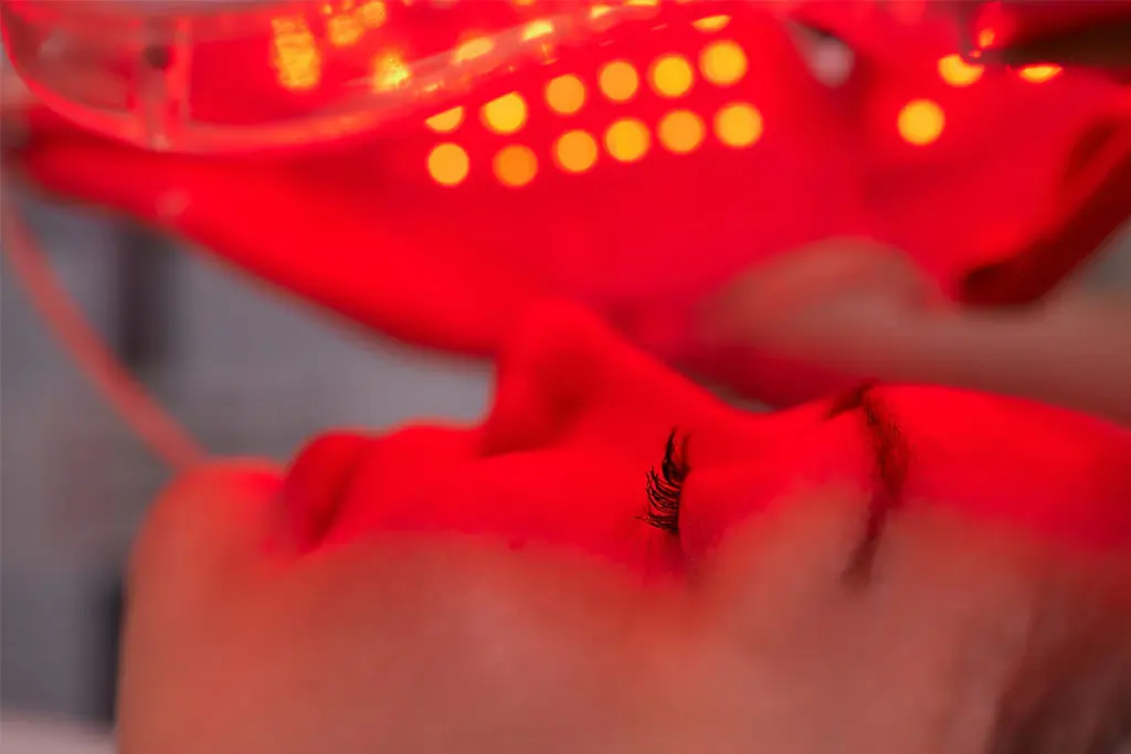 Red light therapy mask
